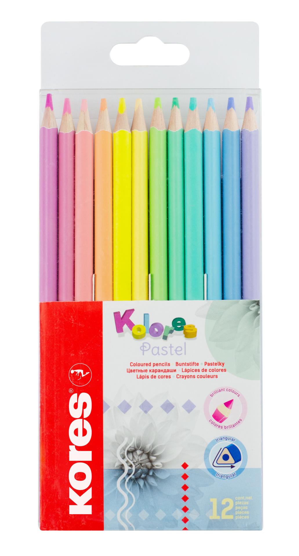 Pastelky Kores Kolores trojhranné - 12 barev