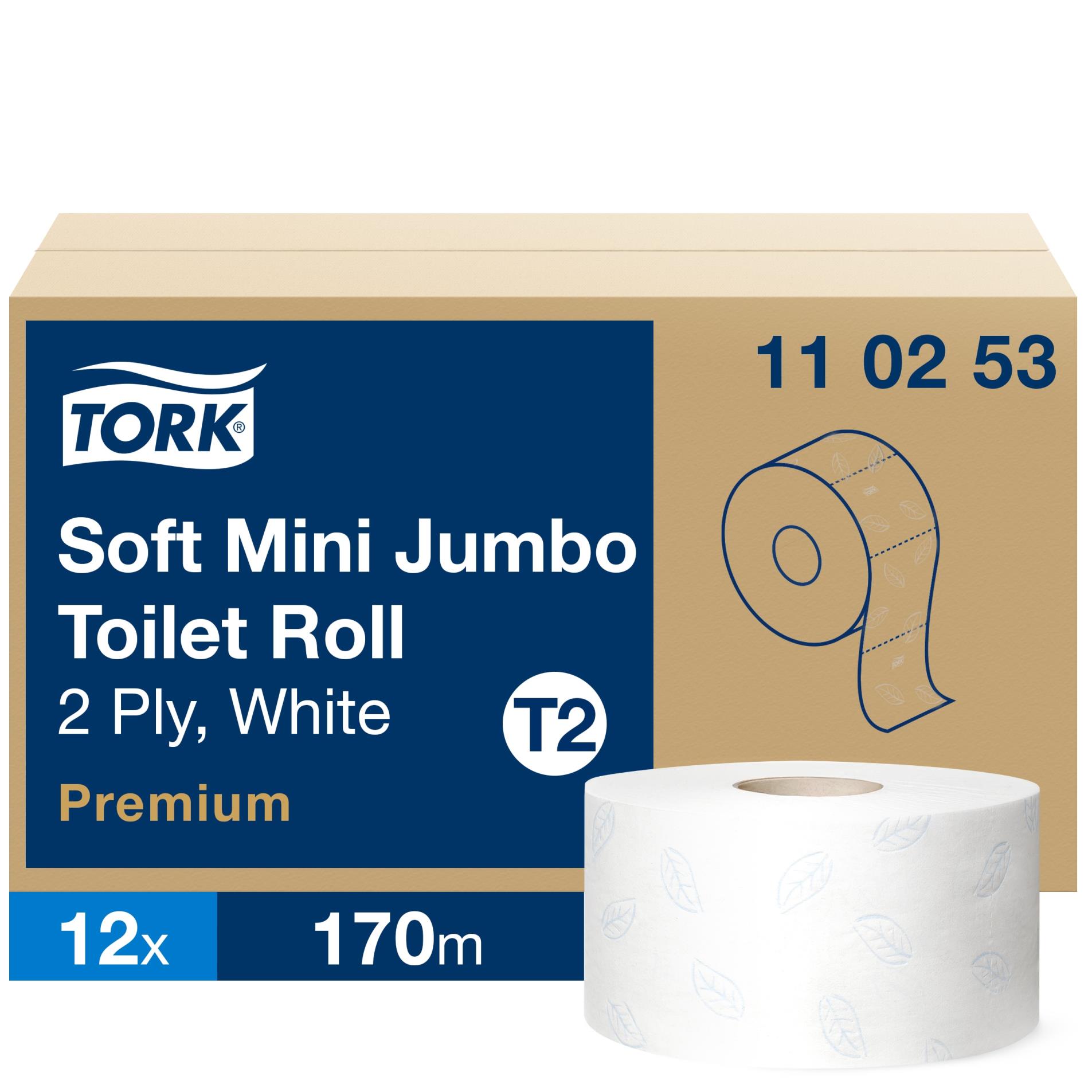 Levně Toaletní papír Tork jumbo mini - 2 vrstvý, T2, 12 rolí