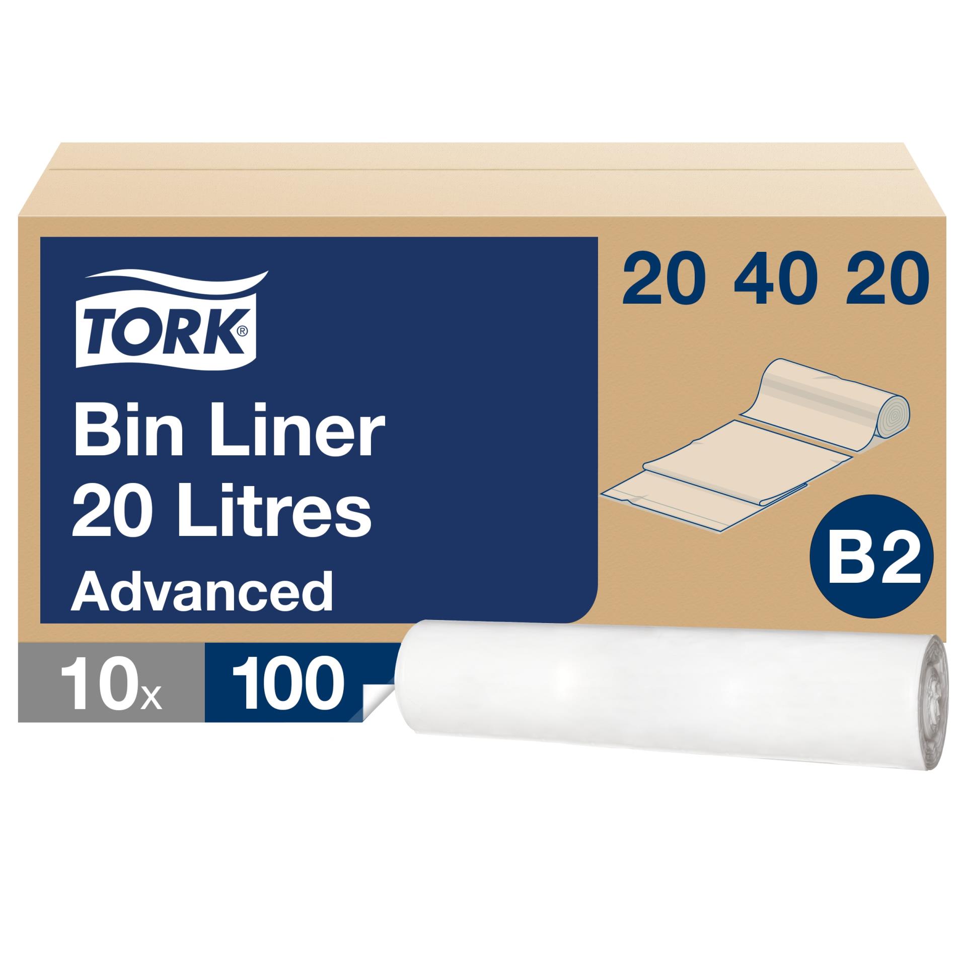 Pytle do odpadkového koše Tork - B2, 20 l, 100 ks, 10 rolí