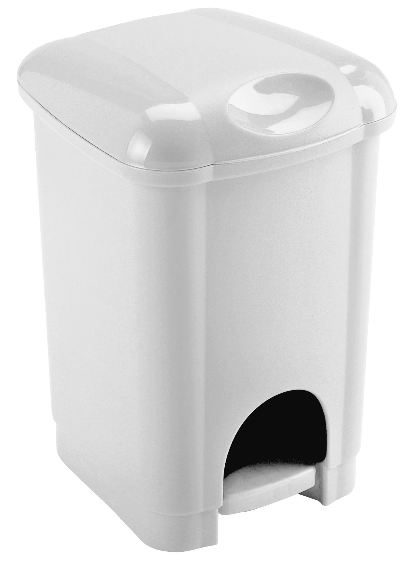 Levně Odpakový koš - bílý/béžový, plastový, 6 l