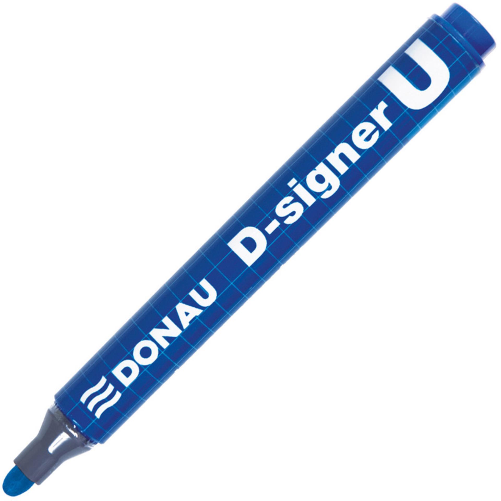 Popisovač permanentní Donau D-Signer - kulatý hrot, 2-4mm, modrý