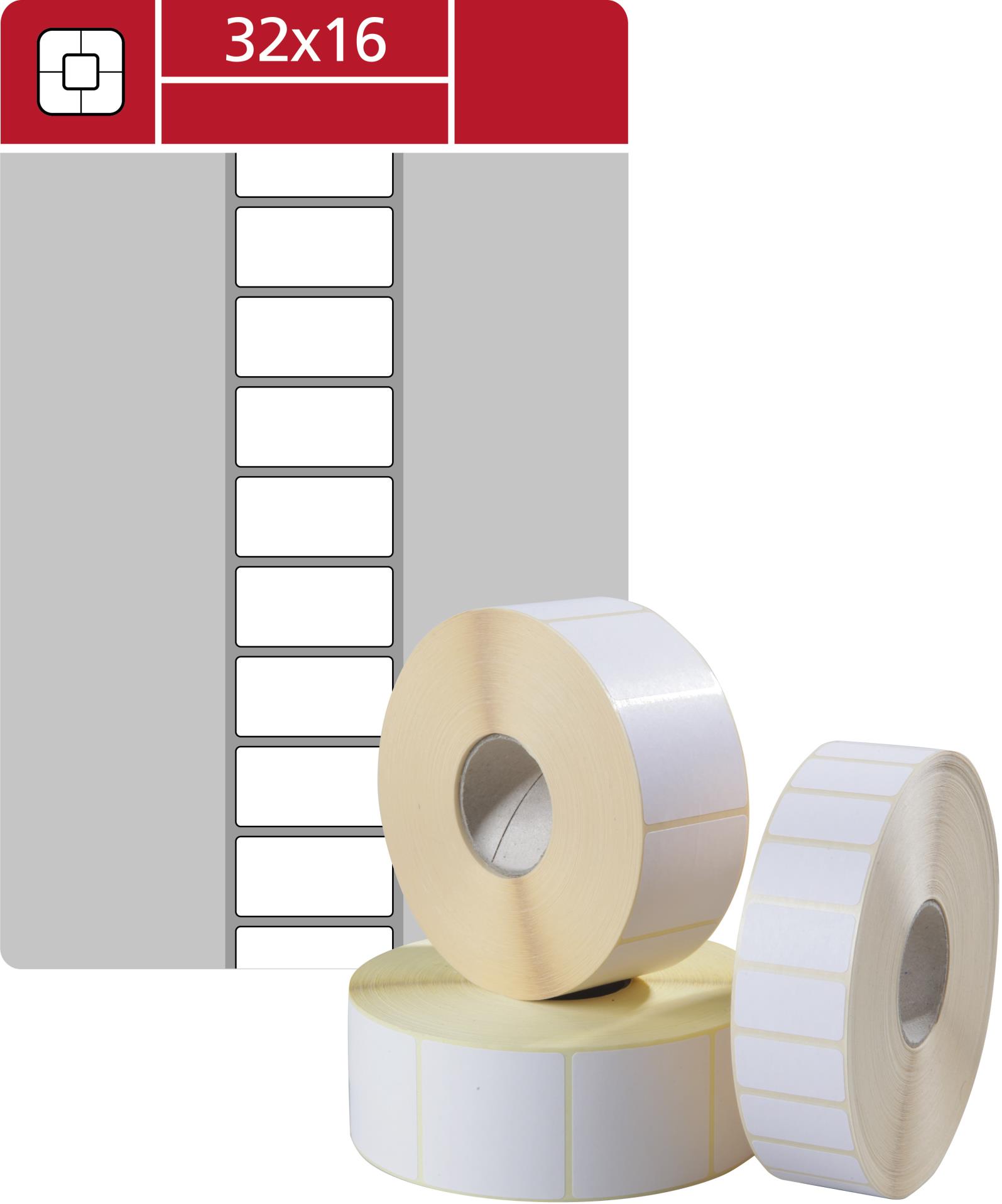 Levně SK Label Etikety na kotoučku 32 x 16 mm - termotransferové, bílé, 5 000 ks
