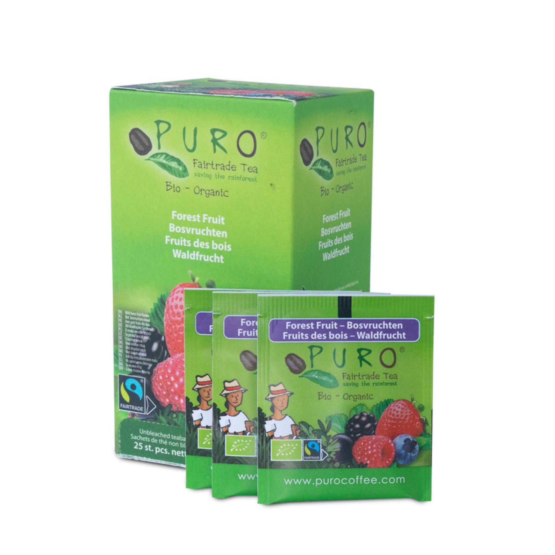 Černý čaj Puro - lesní ovoce, Fairtrade, 25x 2 g