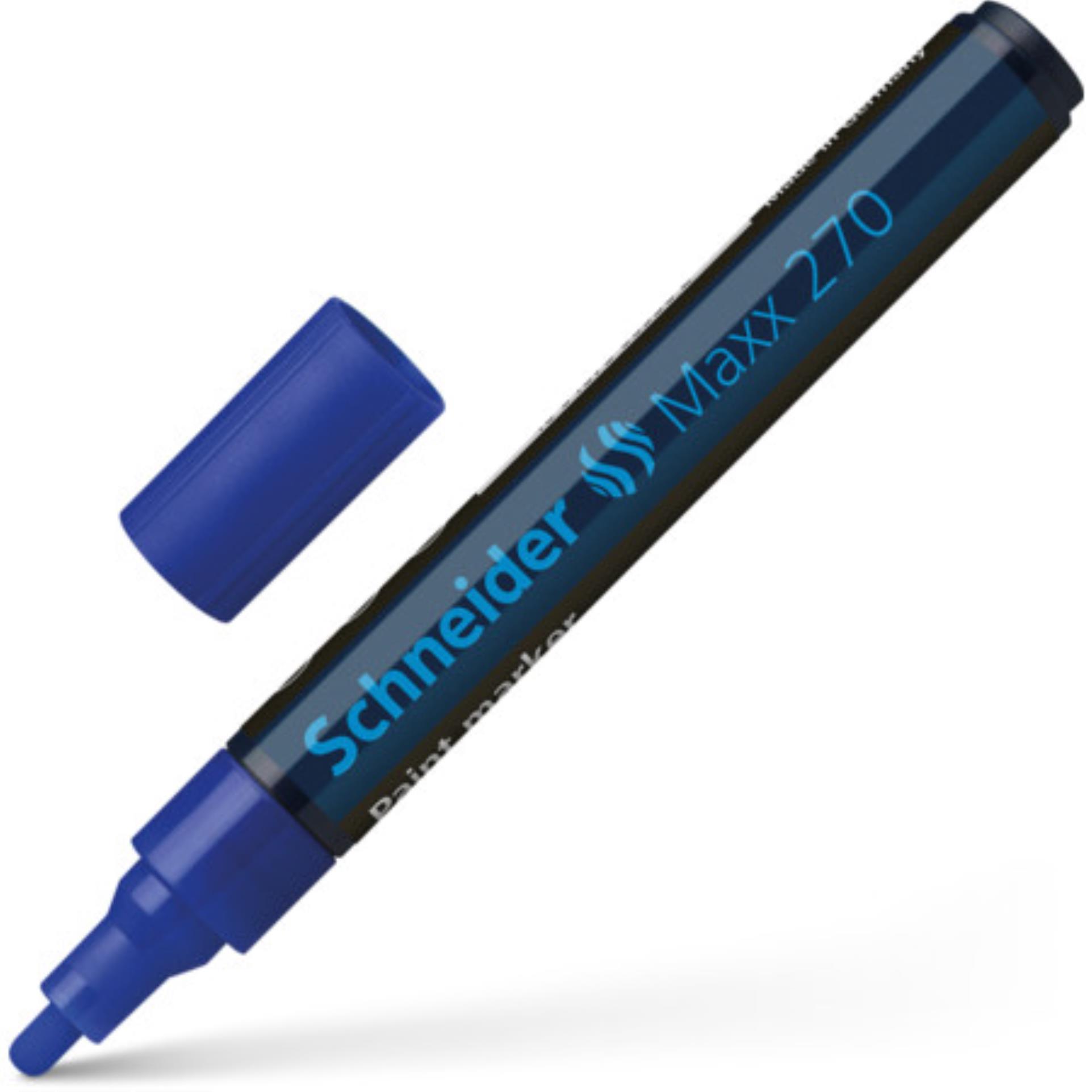 Lakový popisovač Schneider 270 - 1-3 mm, modrý