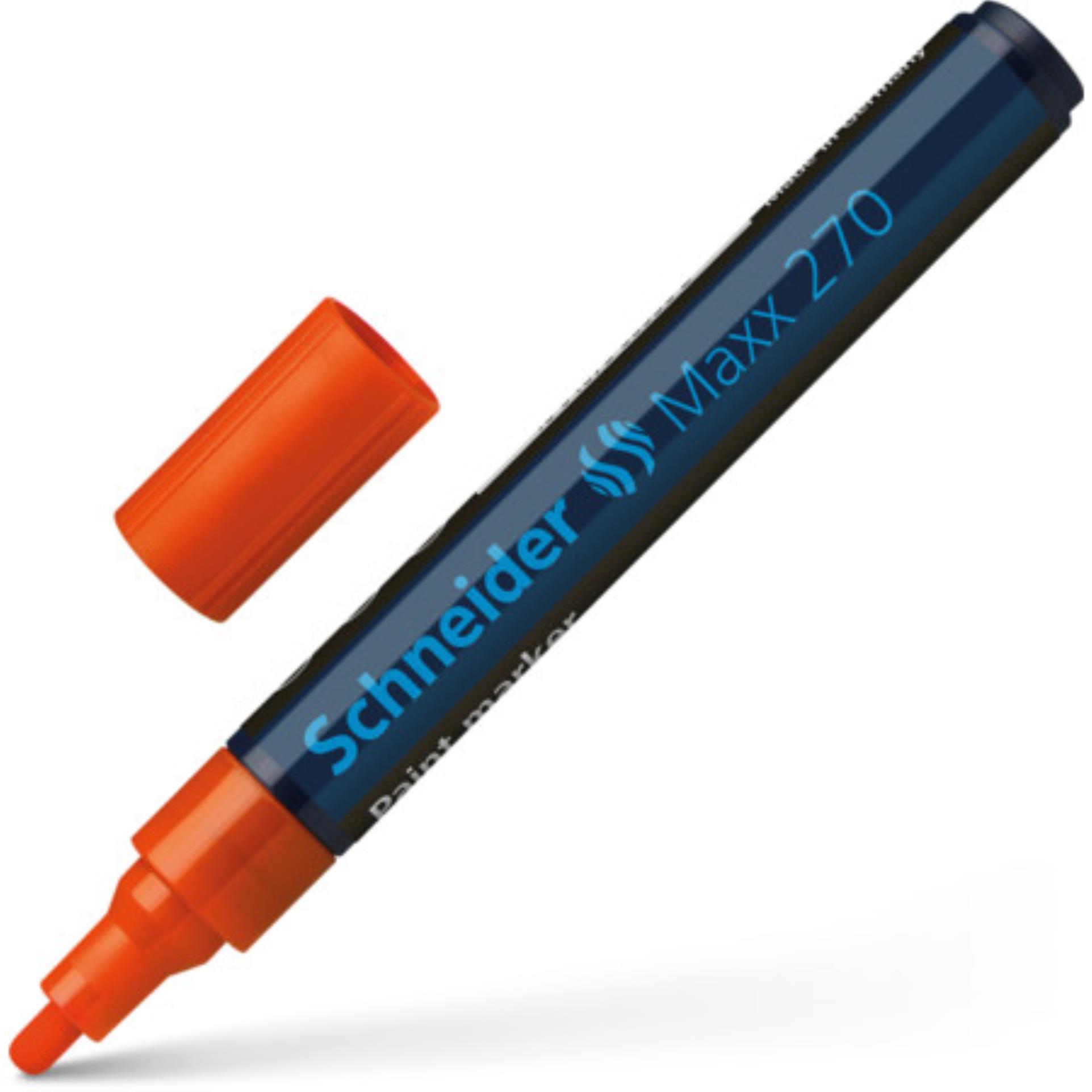 Lakový popisovač Schneider 270 - 1-3 mm, oranžový