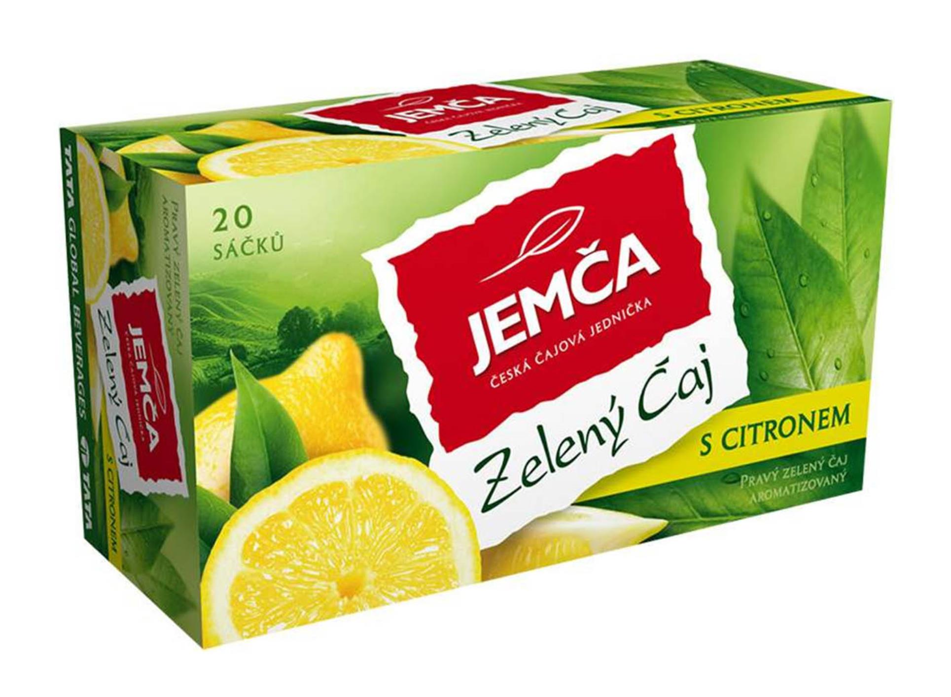 Levně Zelený čaj Jemča Čaj - s citronem, 20x1,5g