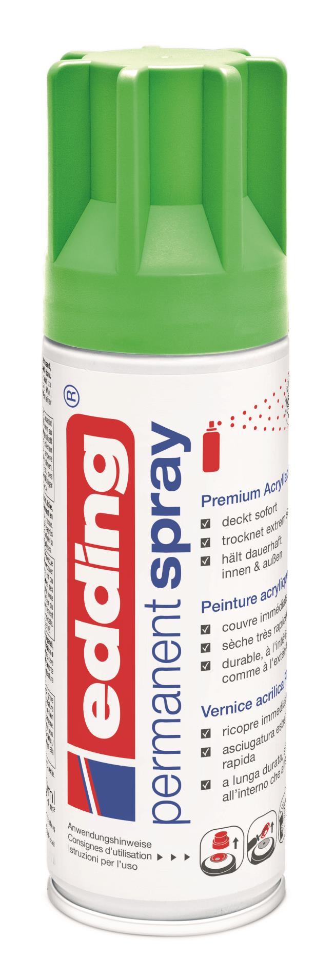 Akrylový sprej edding 5200 - neonově zelená 964, objem 200,00 ml