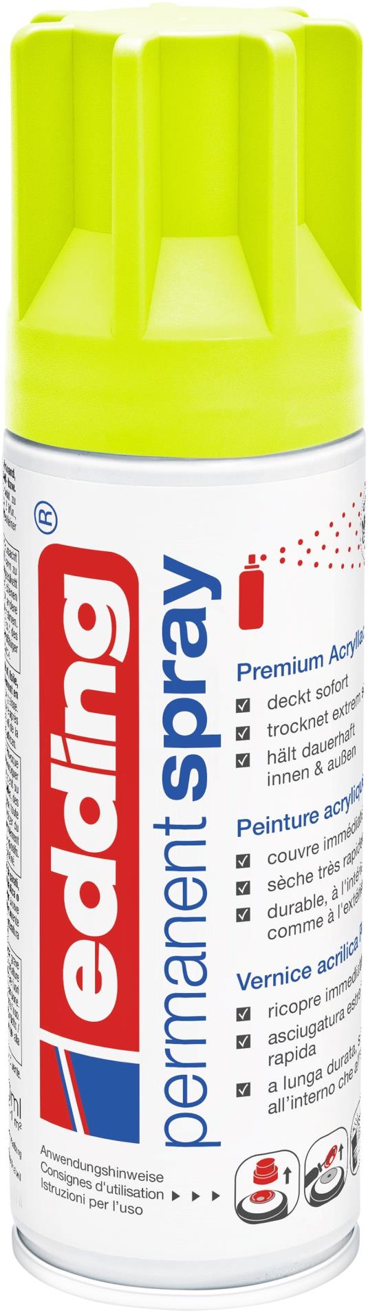 Akrylový sprej edding 5200, neonově žlutá 965, objem 200,00 ml