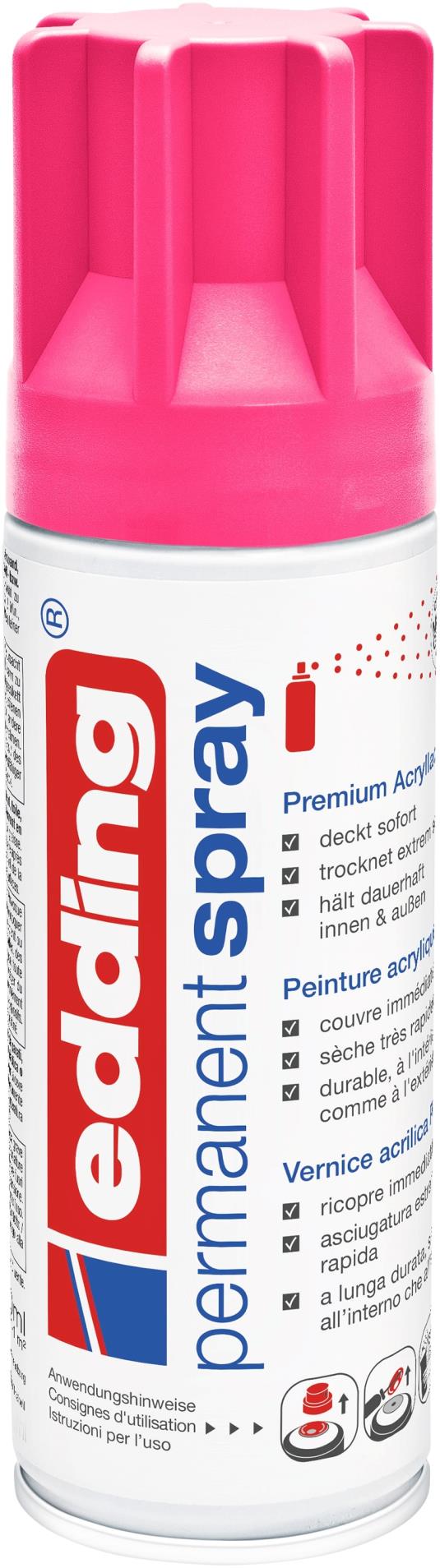 Akrylový sprej edding 5200, neonově růžová 969, objem 200,00 ml