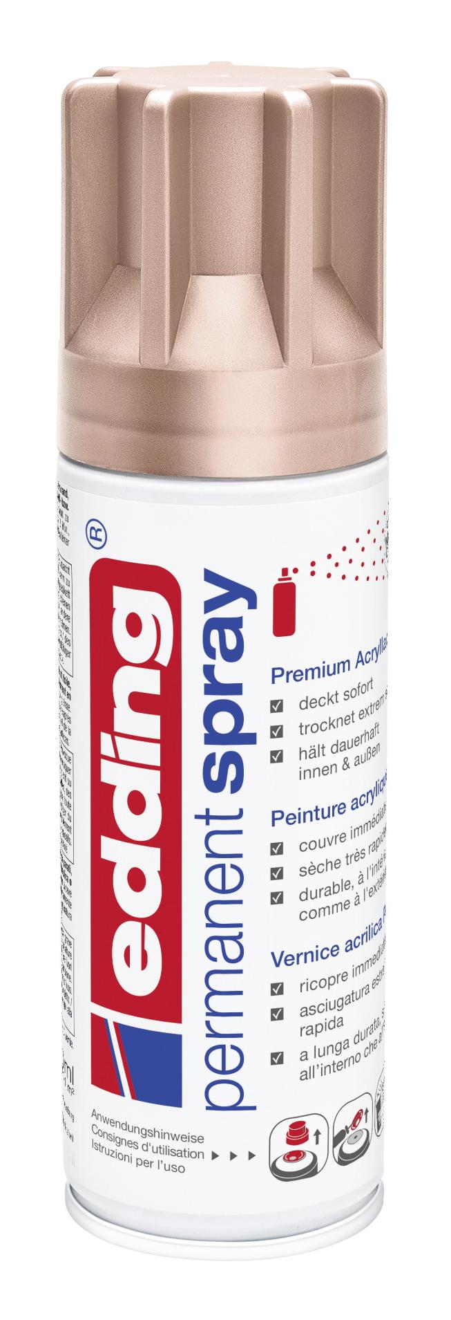Akrylový sprej edding 5200 - růžově zlatá matná 937, objem 200,00 ml