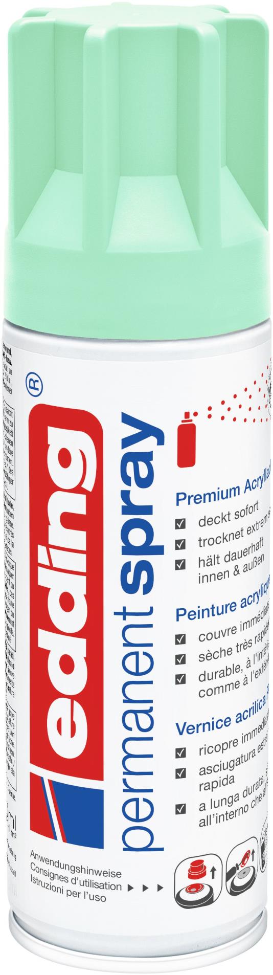 Akrylový sprej edding 5200 - pastelově mátová matná 939, objem 200,00 ml