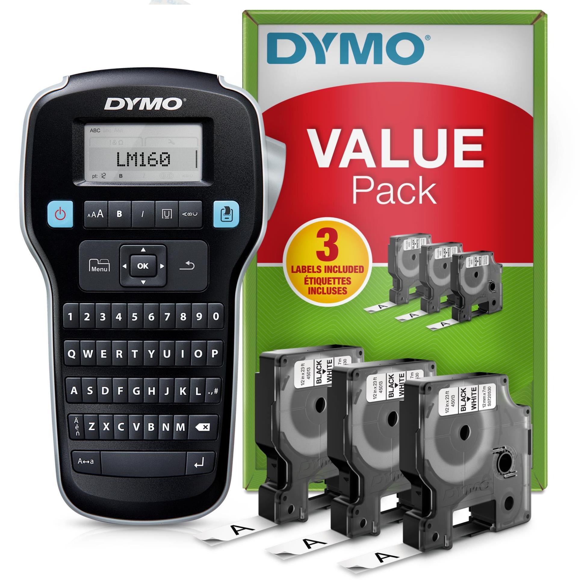 Levně Štítkovač Dymo LM 160 + 3 ks páska D1, 12 mm