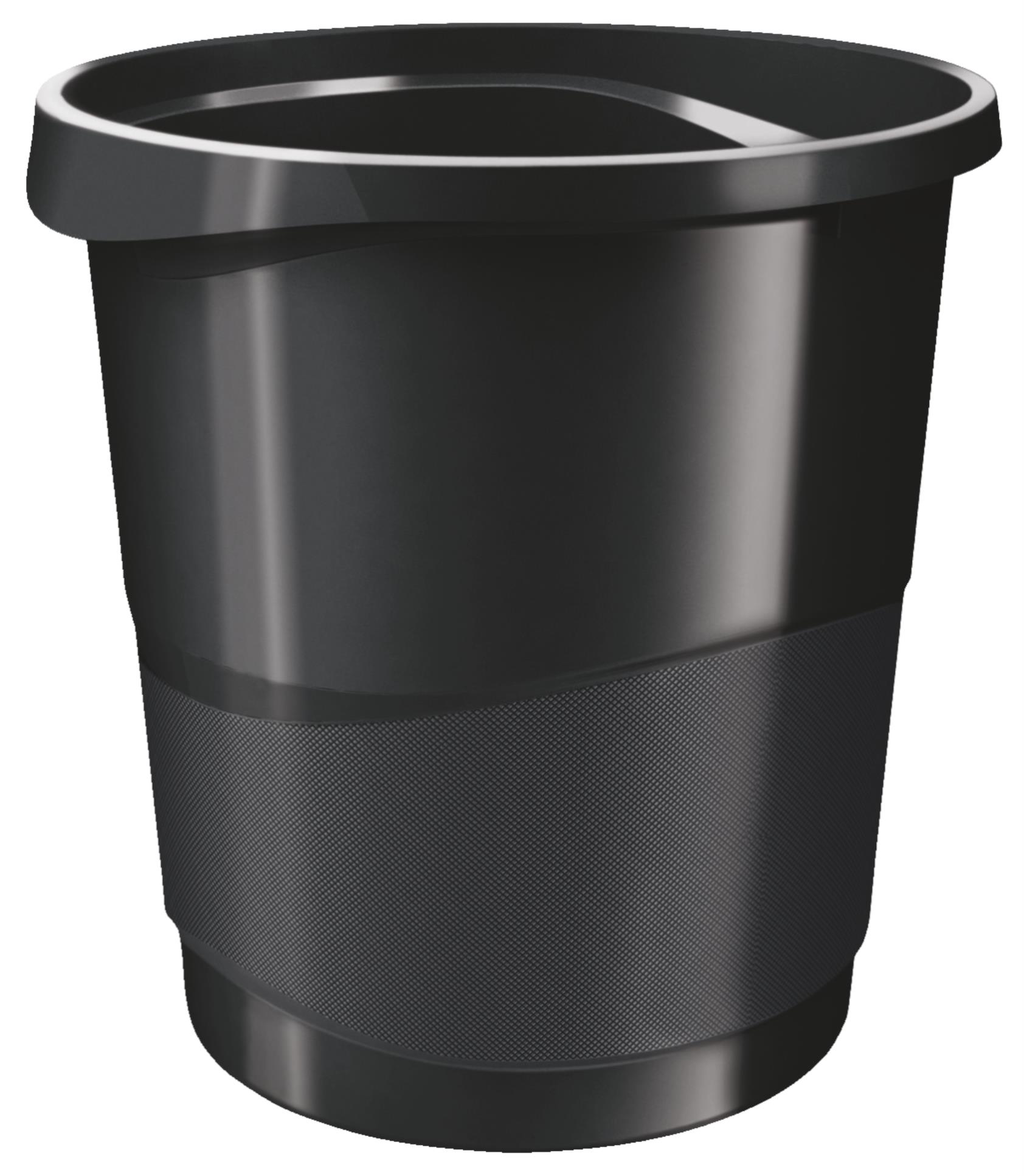 Odpadkový koš Esselte VIVIDA - plastový, černý, objem 14 l