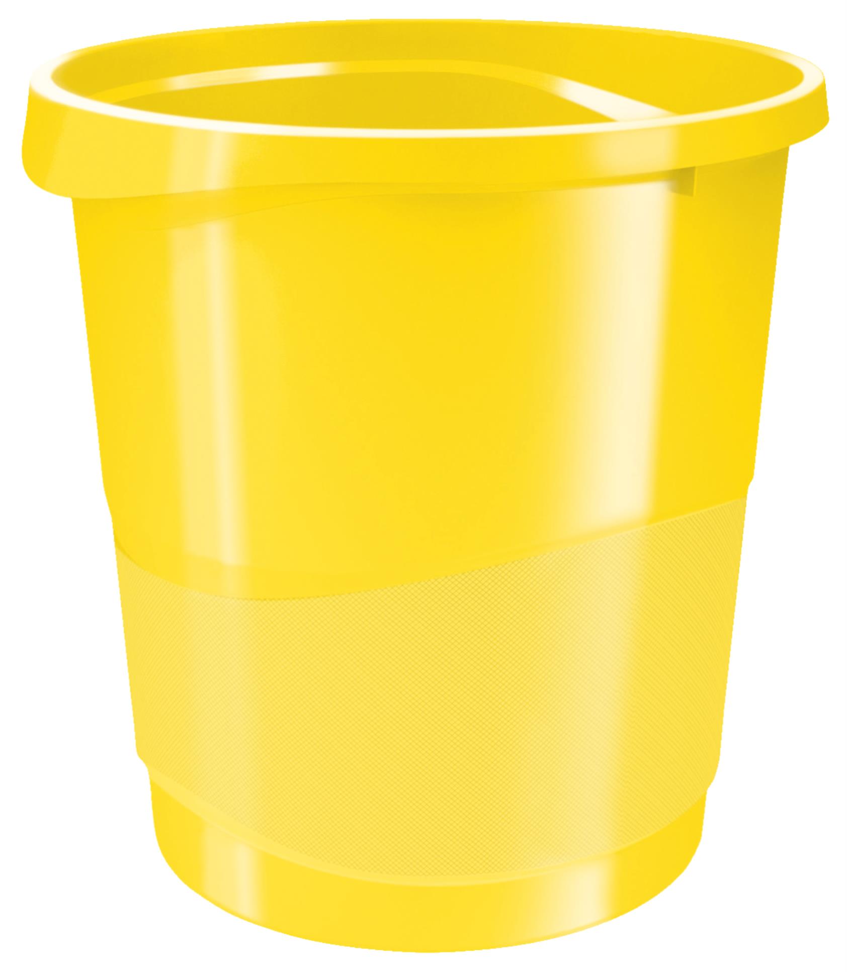 Odpadkový koš Esselte VIVIDA - plastový, žlutý, objem 14 l