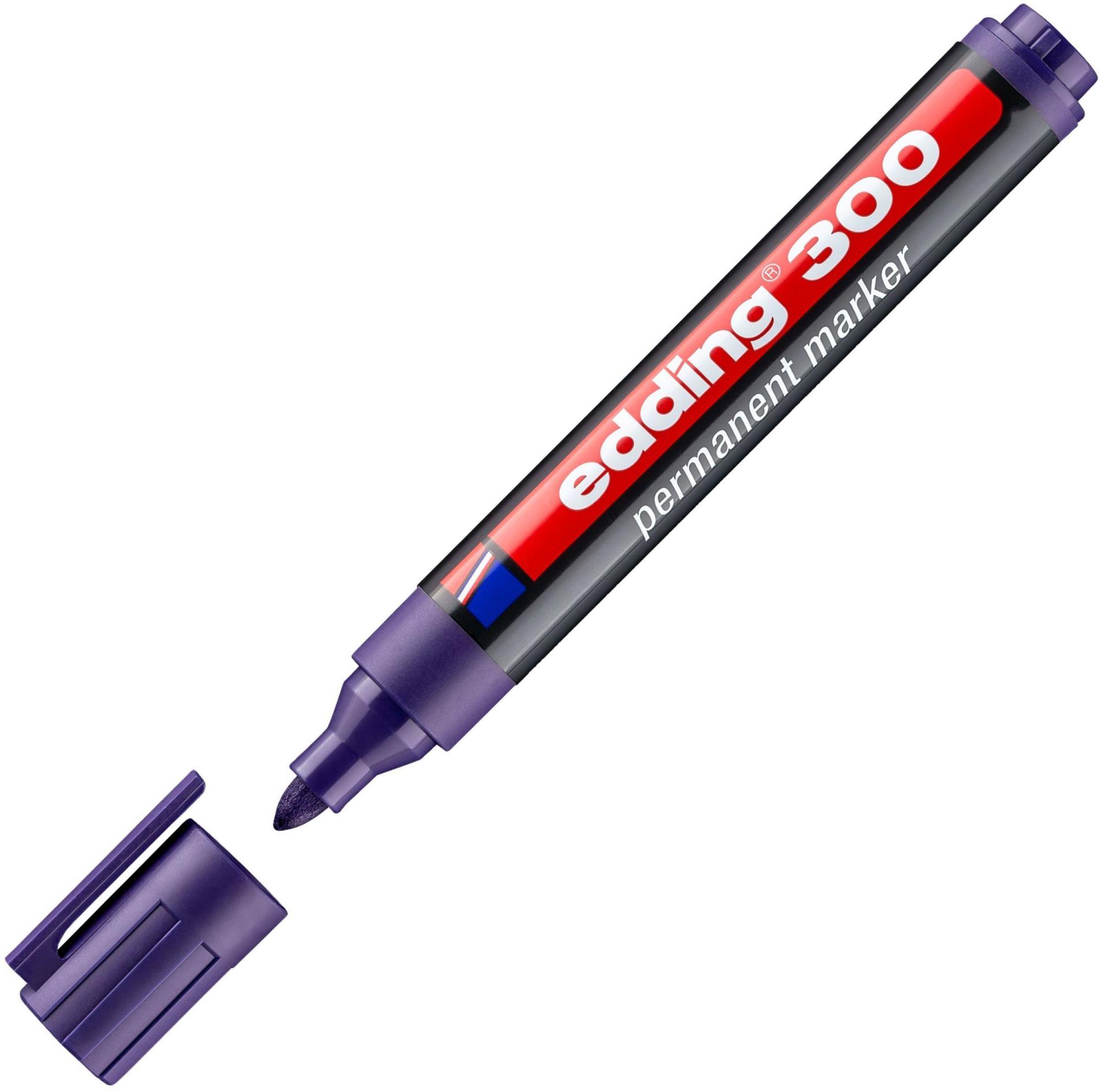 Levně Permanentní popisovač Edding 300 - kulatý hrot, fialový