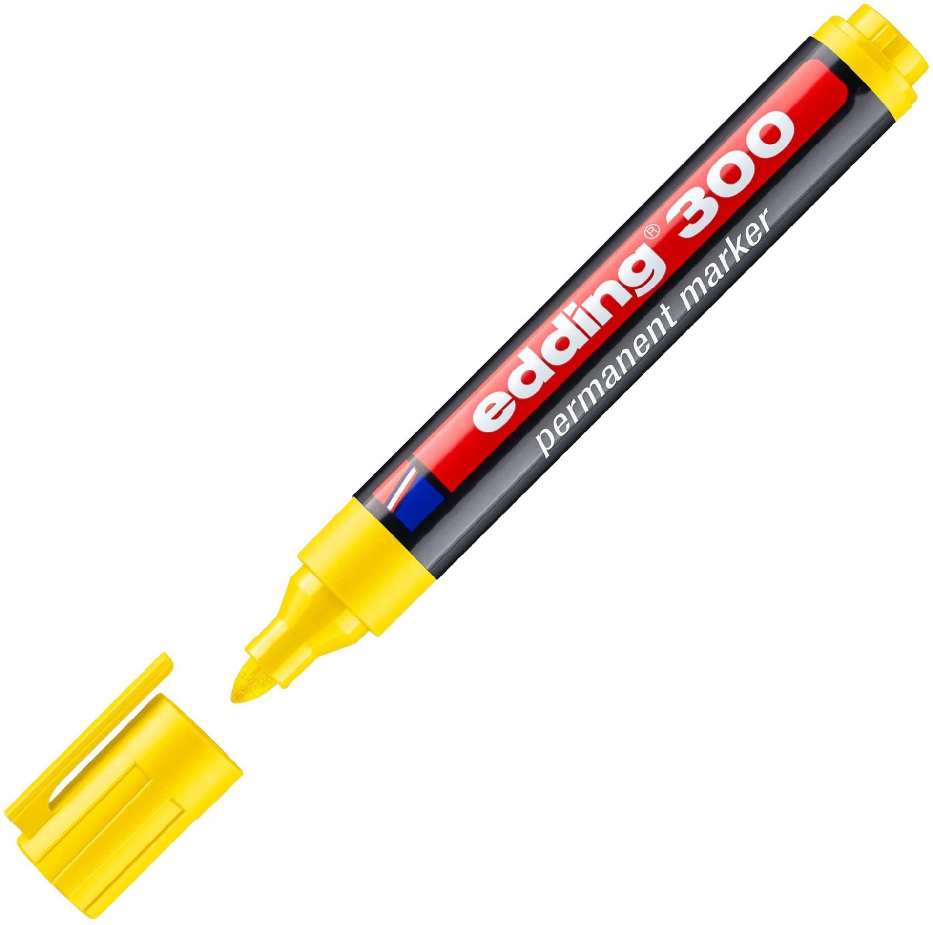 Permanentní popisovač Edding 300 - kulatý hrot, žlutý