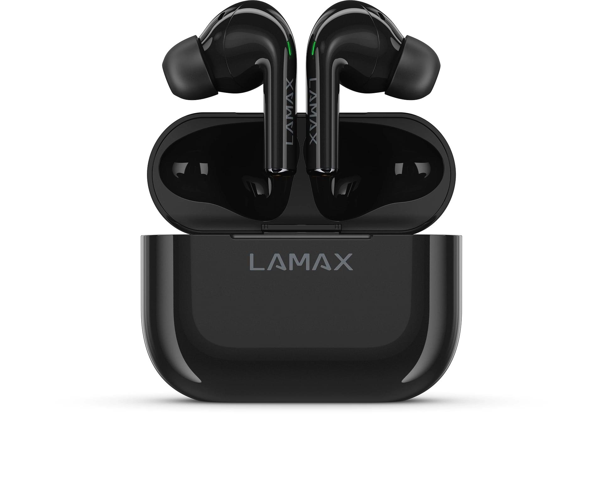 Lamax Bezdrátová sluchátka LAMAX Clips1 - s dobíjecím boxem, Bluetooth 5.1, černé