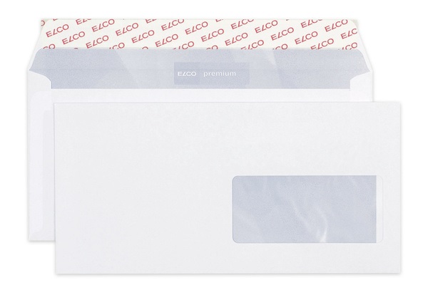 Obálky Elco - C6/5, samolepicí s krycí páskou, s okénkem vpravo, 500 ks