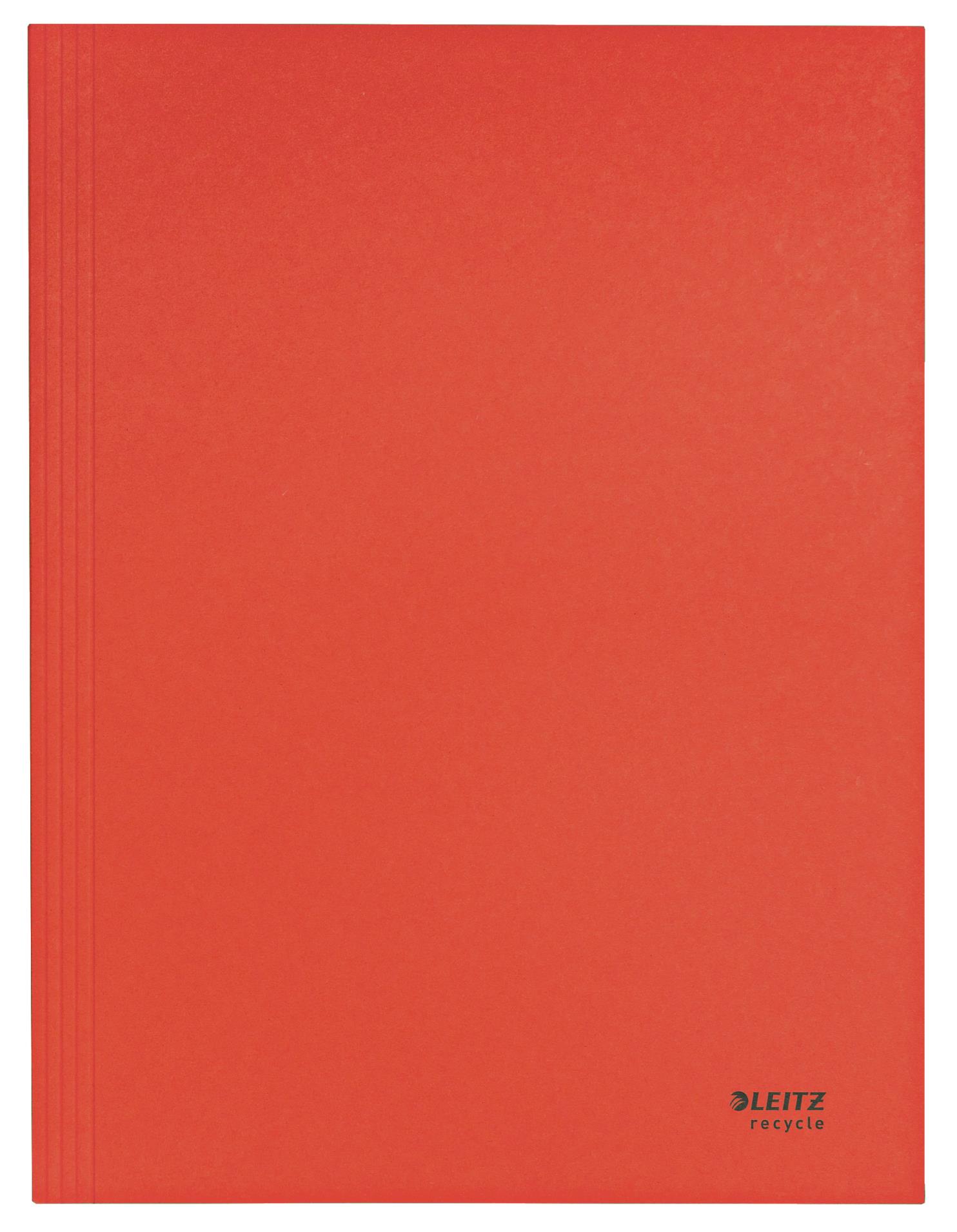 Papírové desky s chlopněmi Leitz RECYCLE - A4, ekologické, červené, 1 ks