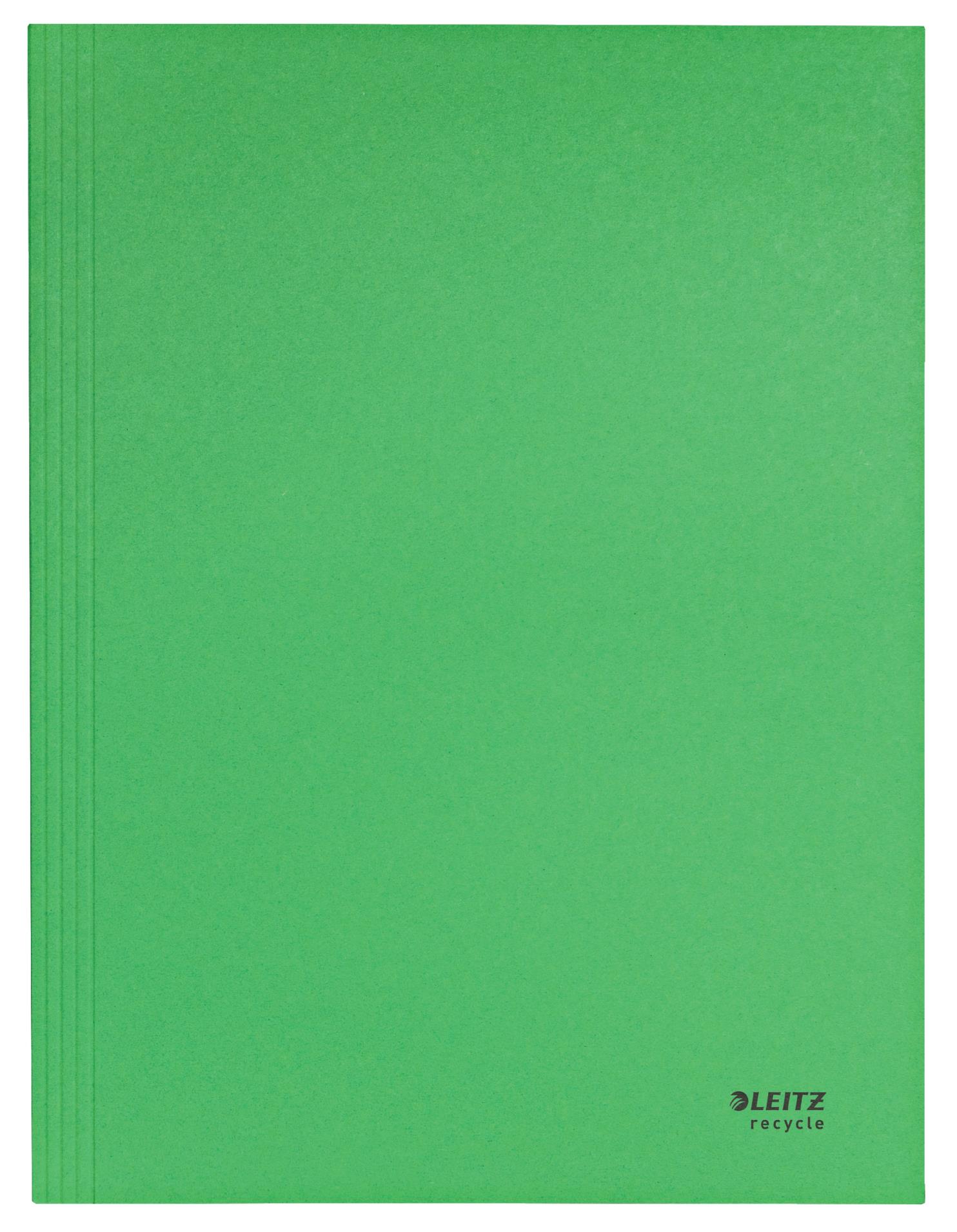 Papírové desky s chlopněmi Leitz RECYCLE - A4, ekologické, zelené, 1 ks