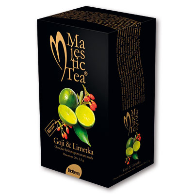 Bylinný čaj Biogena - goji a limetka, 20 x 2,5 g