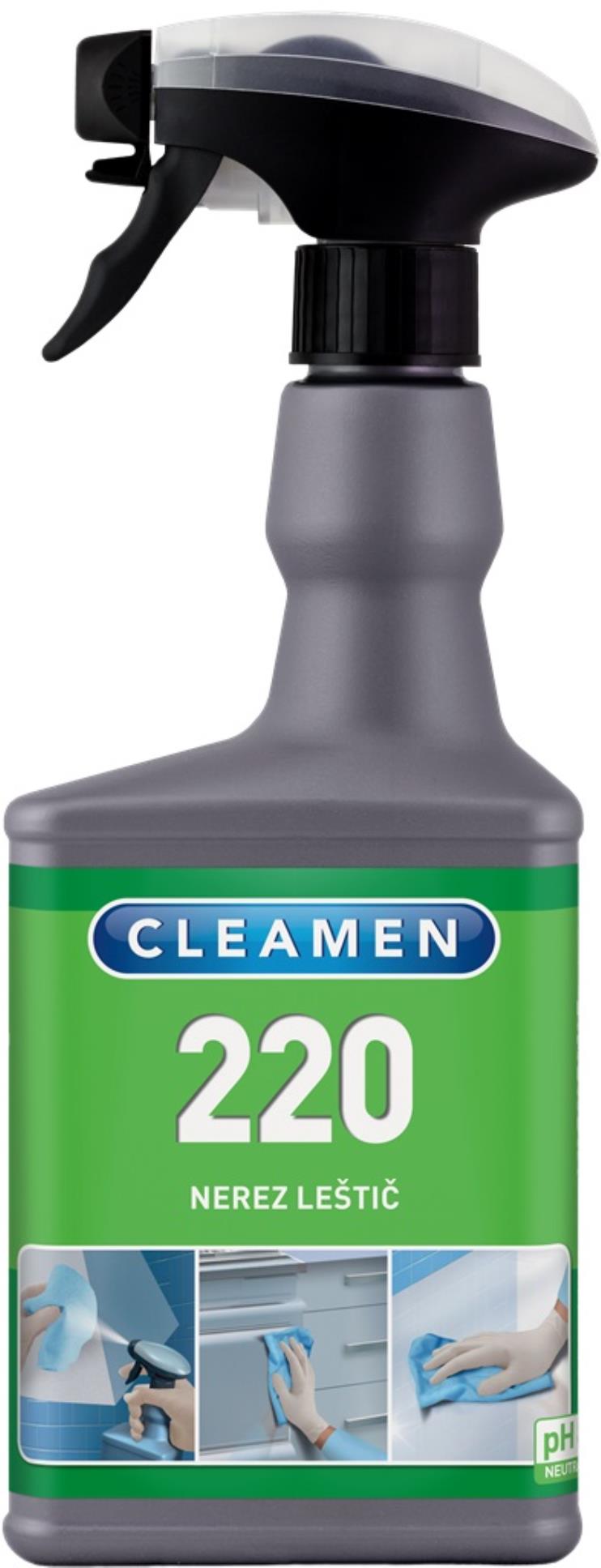 Leštidlo Cleamen - nerezové povrchy, 500 ml