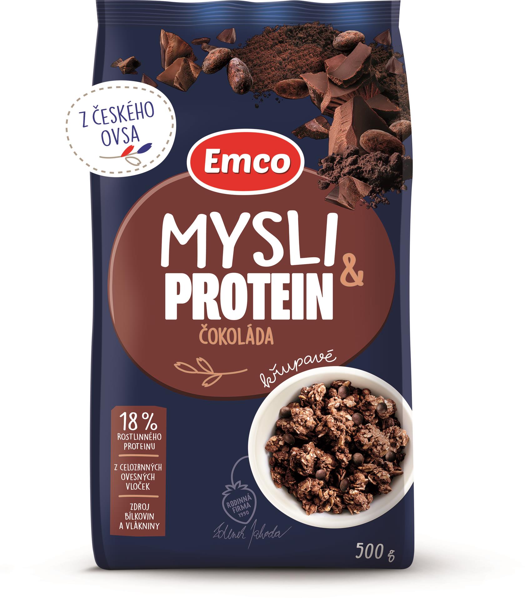 Křupavé mysli Emco - proteinové s čokoládou, 500 g