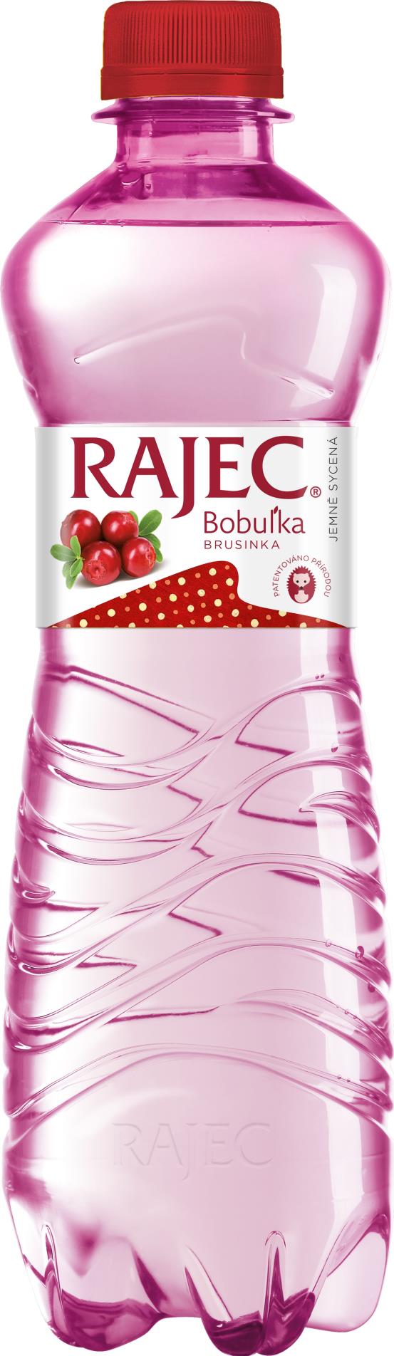 Levně Ochucená voda Rajec - brusinka, jemně perlivá, 8x 0,75 l