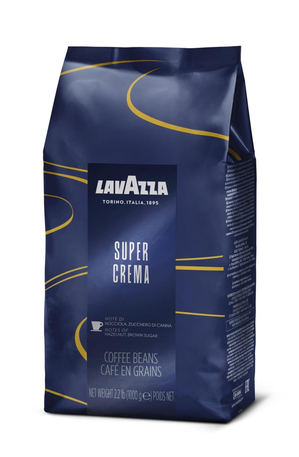 Zrnková káva Lavazza - Super Crema, 1 kg