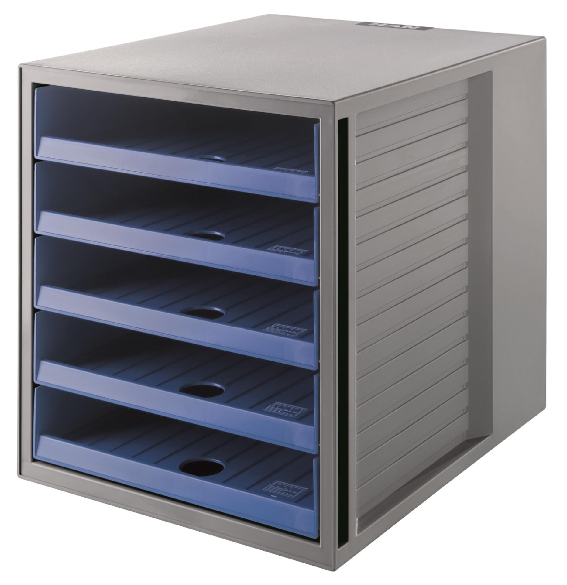 Zásuvkový box HAN KARMA, ECO - 5 zásuvek, modrý