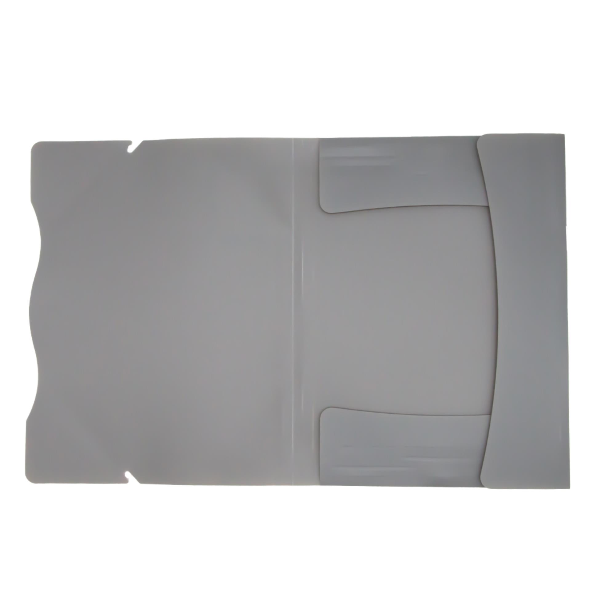 Karton P+P Desky s chlopněmi a gumičkou Pastelini - A4, plastové, šedé, 1 ks