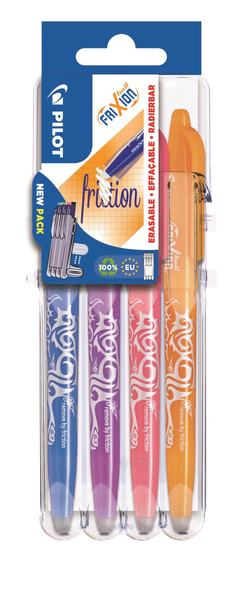 Levně Sada Set2Go 4 kusy Roller FriXion Ball, 0.7, (M) stredné, new colors - PILOT