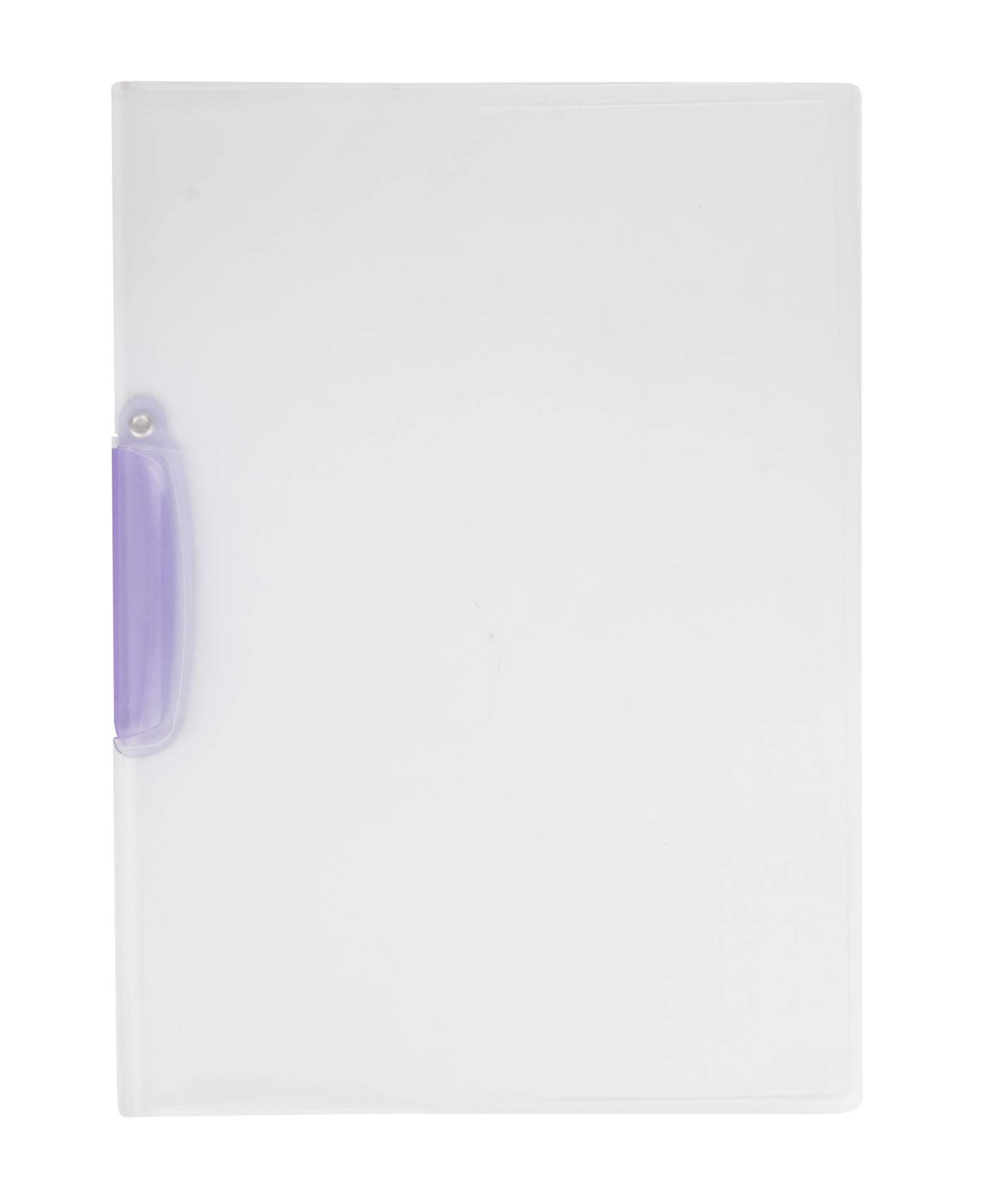Zakládací desky s výklopným klipem Q-Connect - A4, kapacita 30 listů, fialová spona, 1 ks