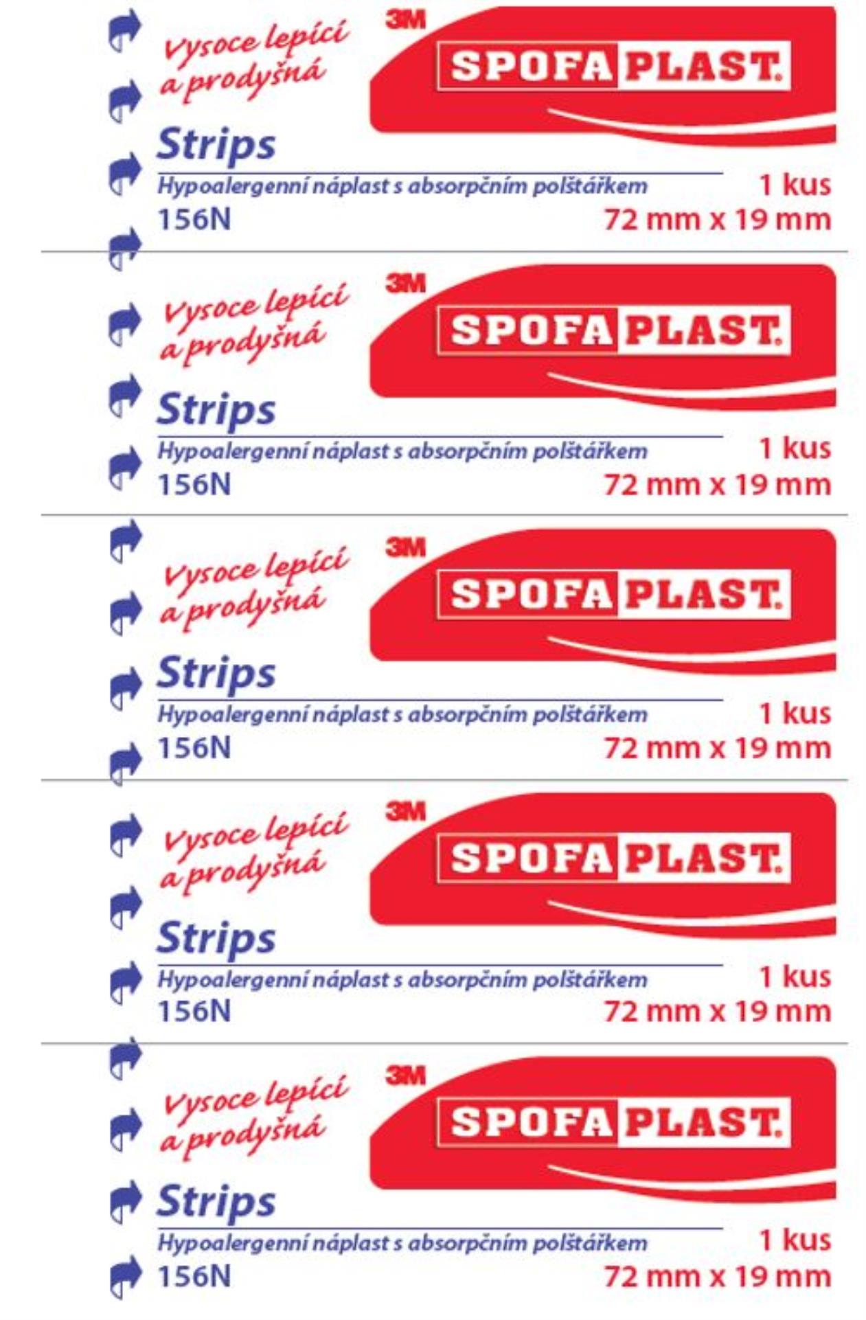 3M Spofaplast® Strips 156N, 72 mm × 19 mm, 5 ks