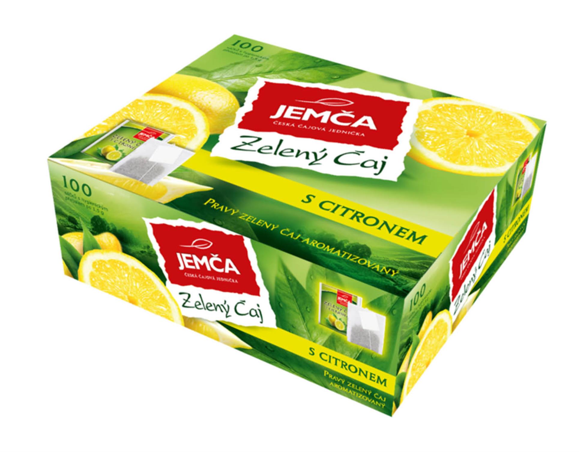 Zelený čaj Jemča - gastro, s citronem, 100x 1,5 g