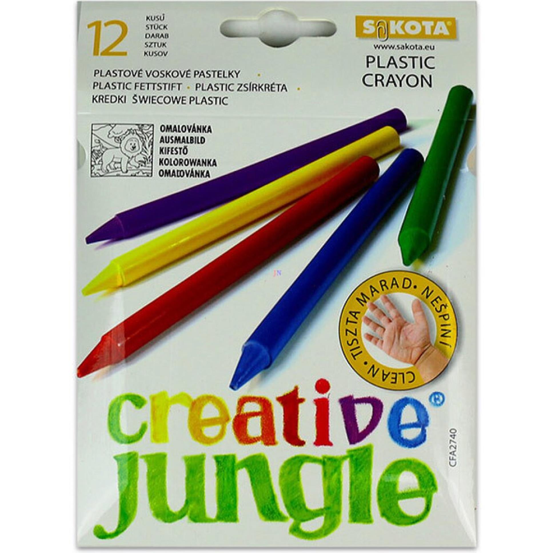 Sakota Voskovky Creative Jungle - plastové, 12 ks