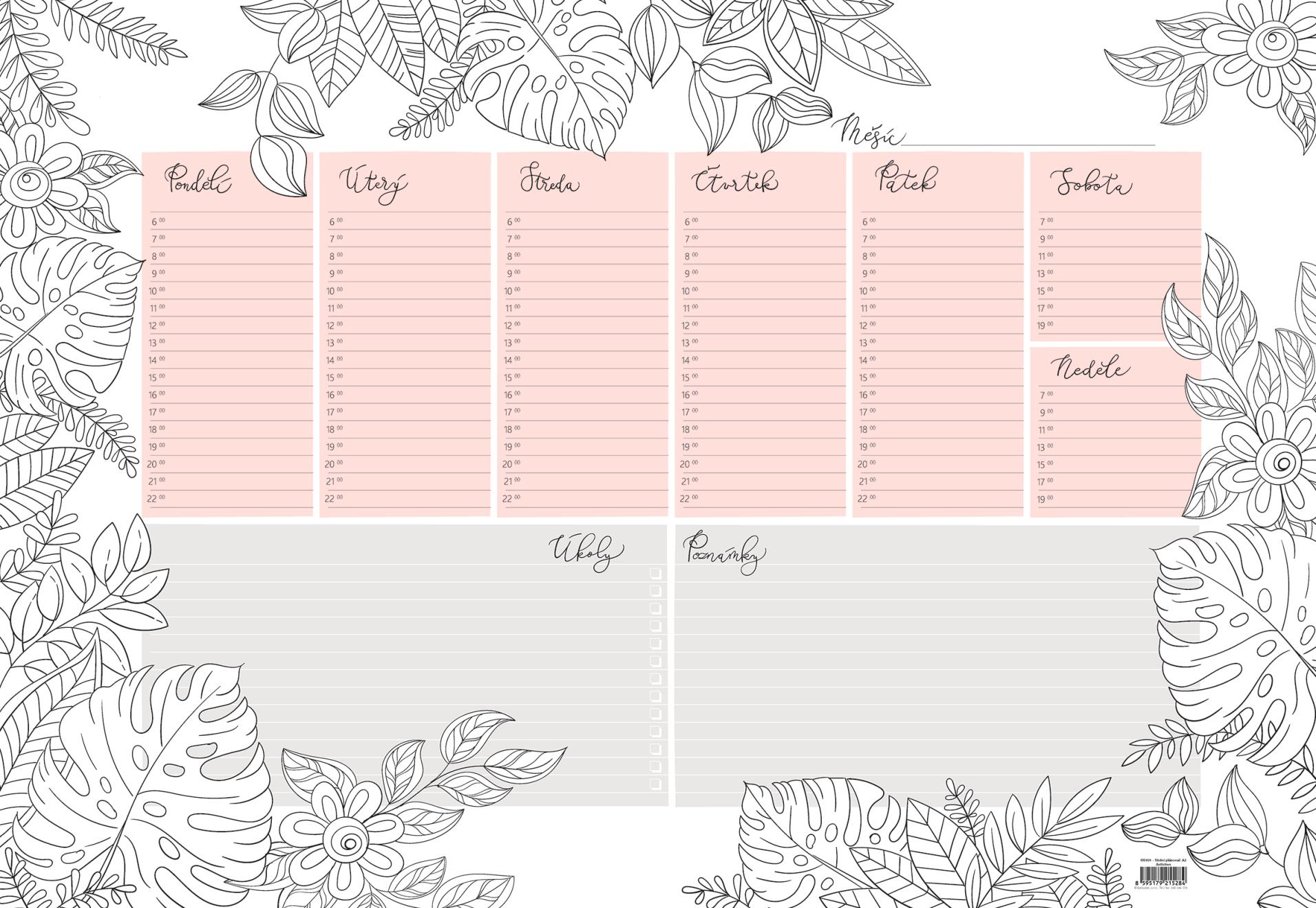 Stolní plánovač 2026 Antistres - A3, 30 listů