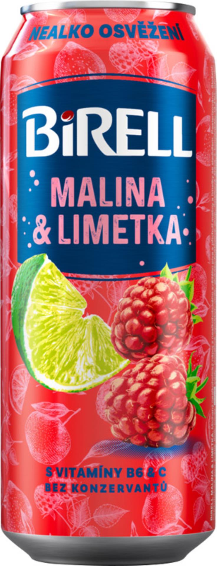 Levně Nealkoholické pivo Birell - malina&limetka, 24x 0,5 l, plech