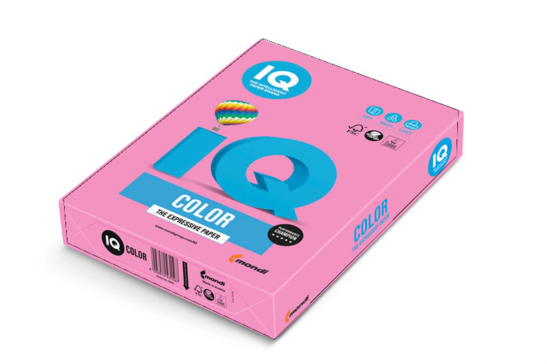 Levně Barevný papír IQ Color A4 - NEOPI, fosforově růžová, 80 g/m2, 500 listů
