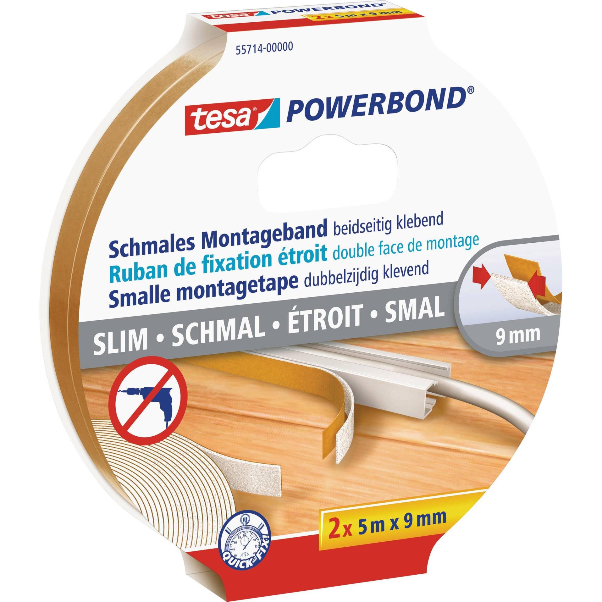 Tesa Powerbond Slim - lepicí páska - 9 mm × 5 m