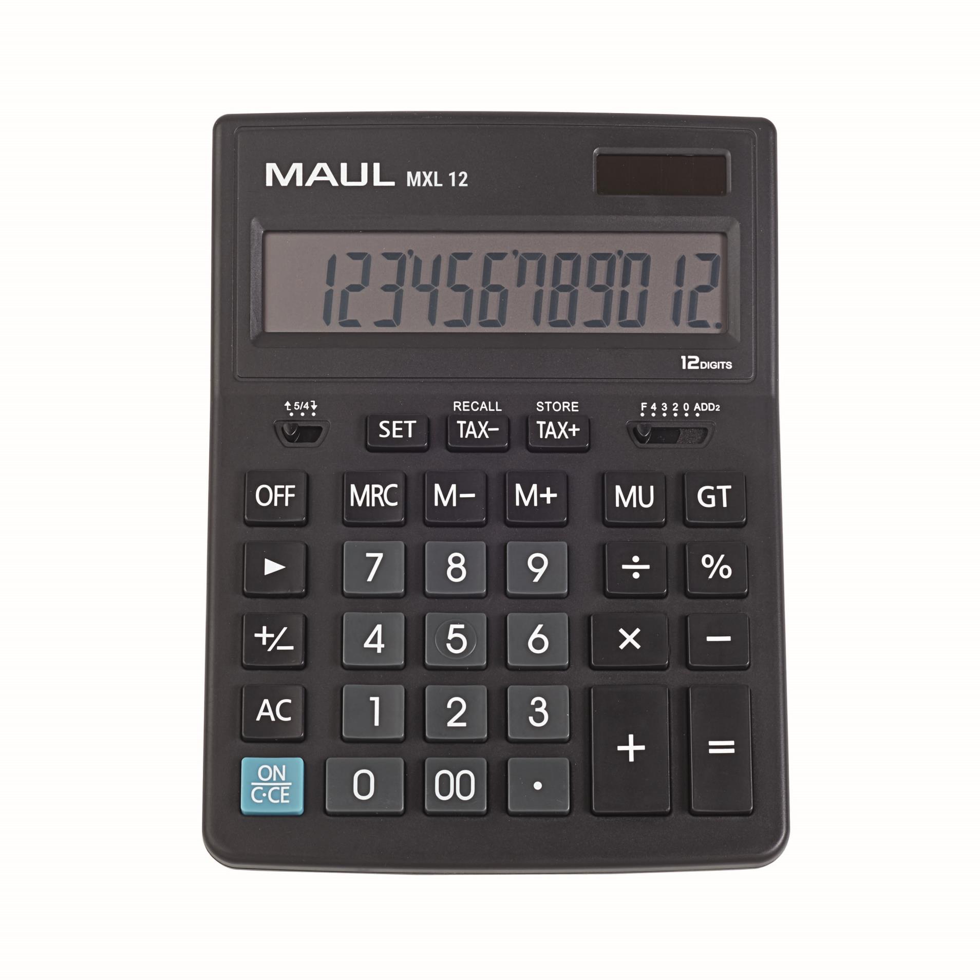Stolní kalkulačka MAUL MC 12 - 12 míst, černá
