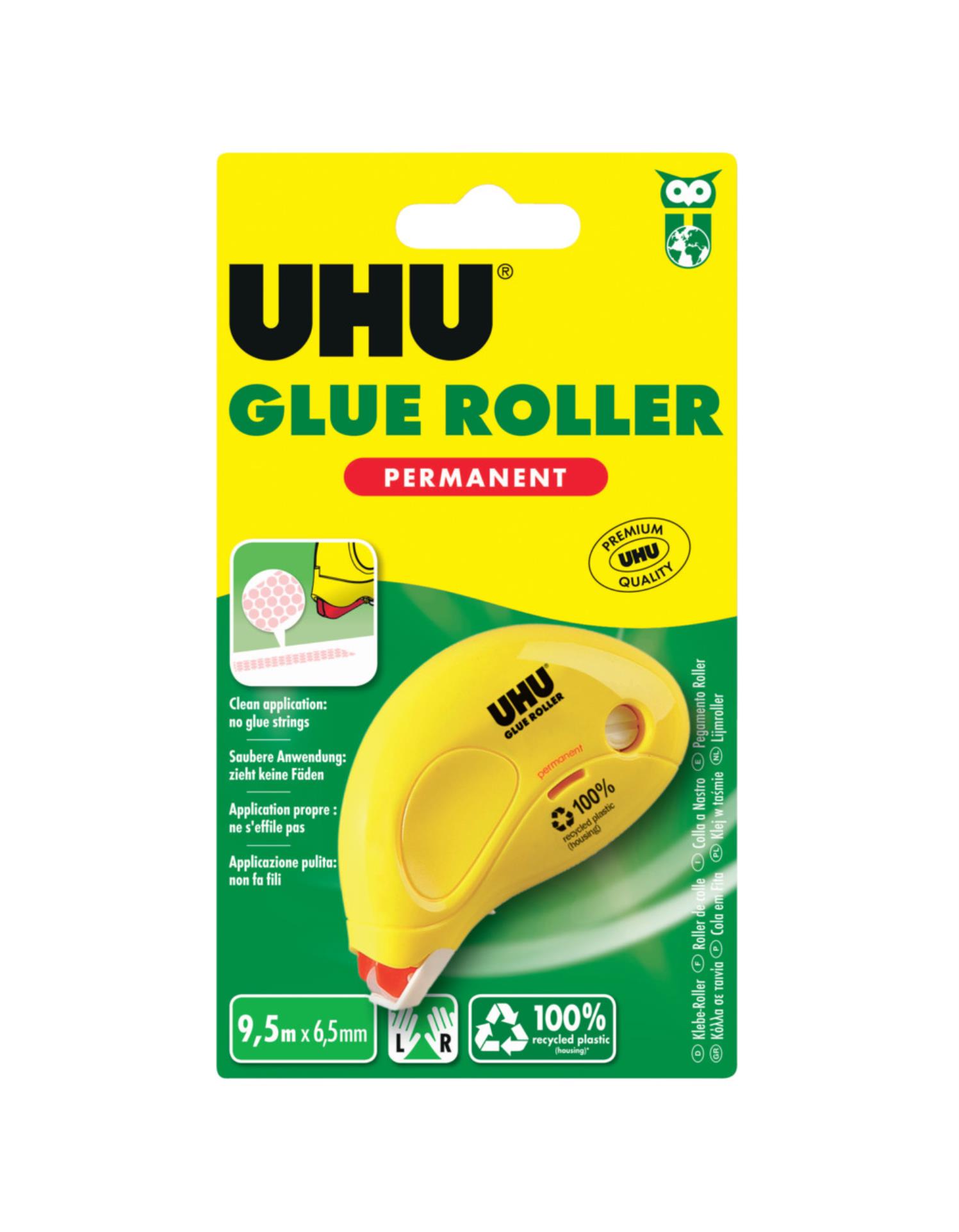 UHU Lepicí roller UHU - jednorázový, permanentní, 6,5 mm x 9,5 m