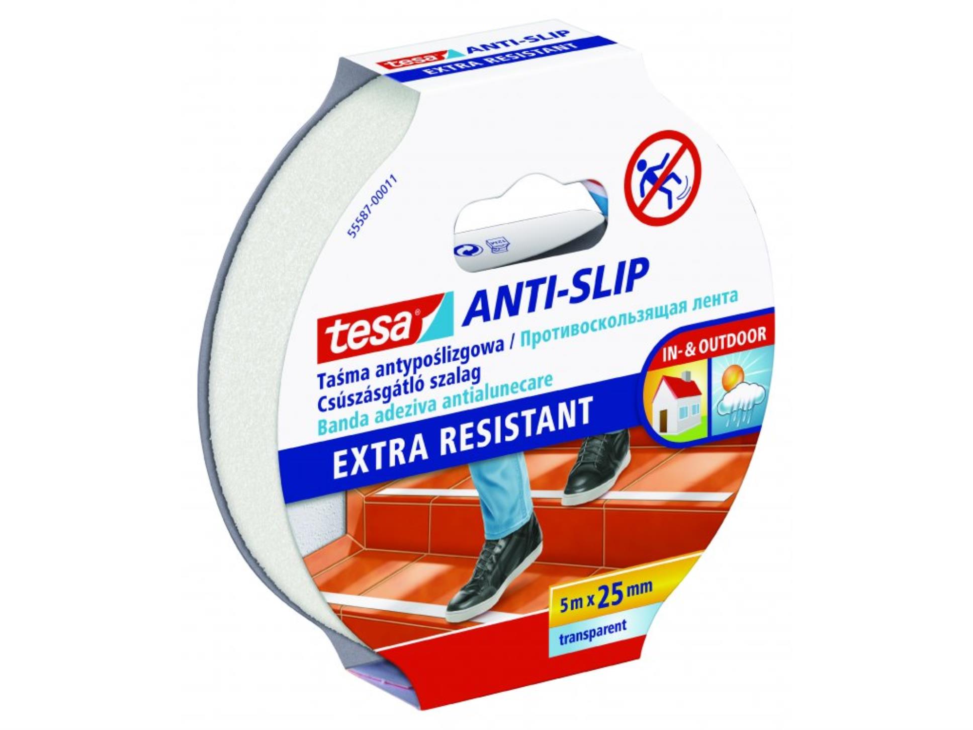 Protiskluzová páska Tesa - 25 mm x 5 m, transparentní