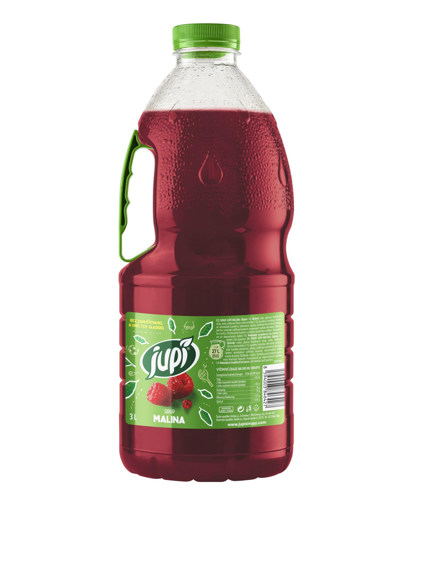 Sirup Jupí - malina, 3,0 l