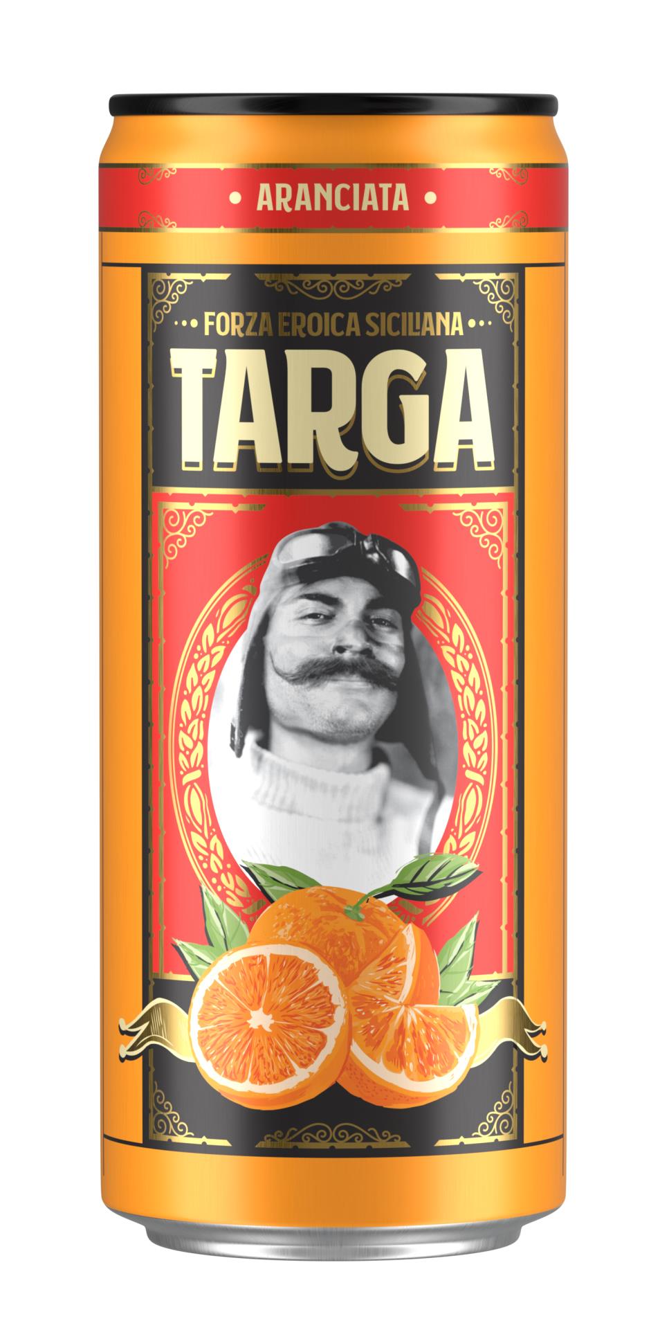 Levně Limonáda Targa Florio - pomeranč, plech 24x 0,33 l