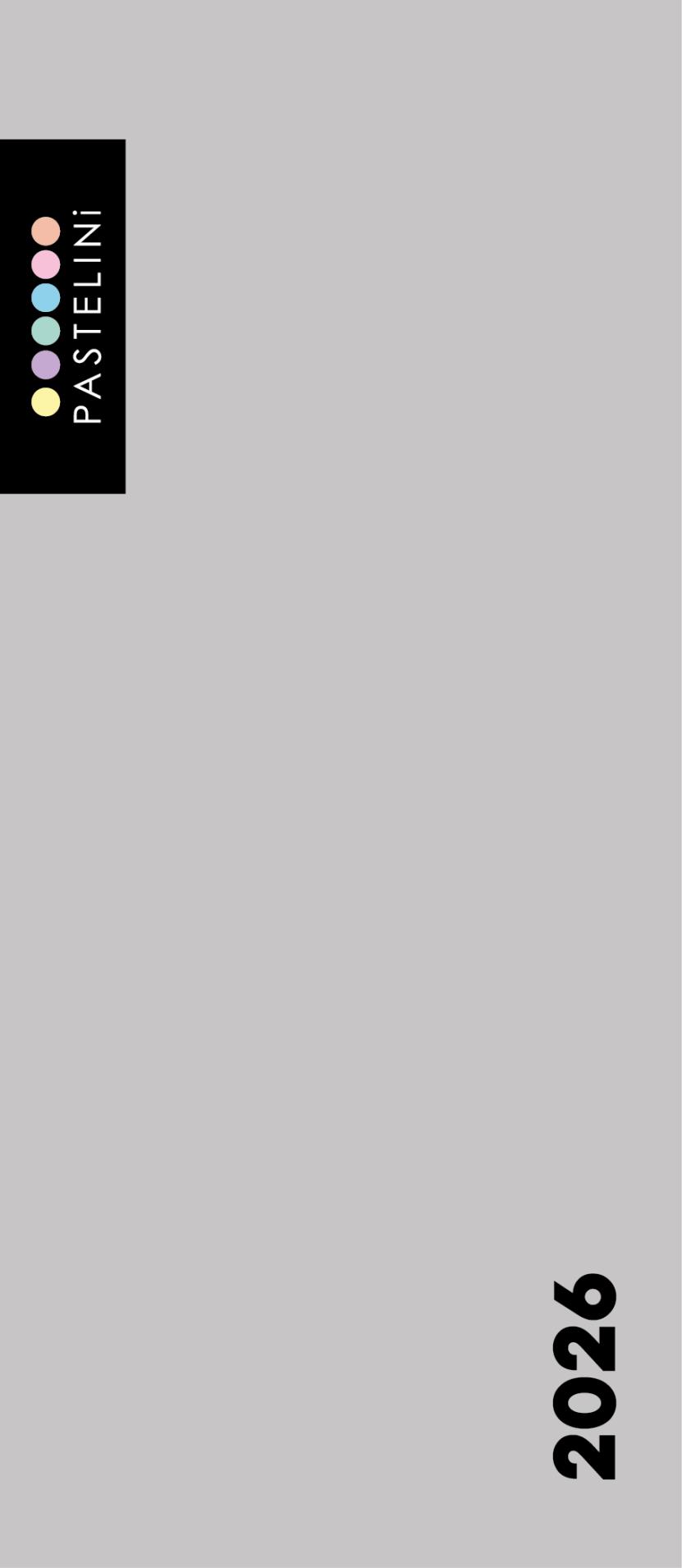 Týdenní diář PASTELINI šedá 2025