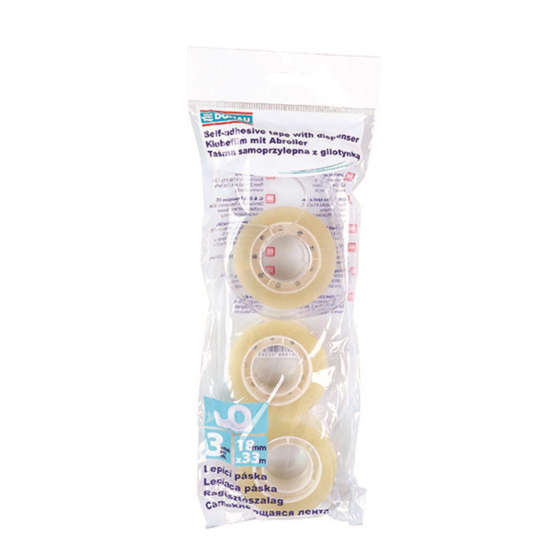 Lepicí páska odvíječem Donau - 18 mm x 33 m, 3 ks