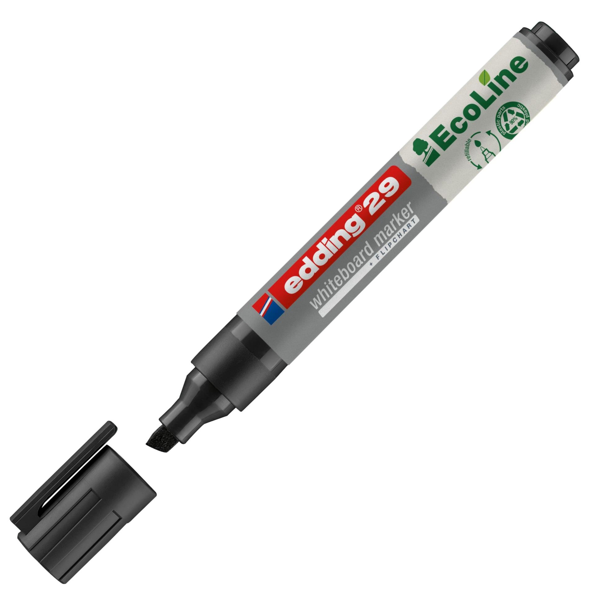 Levně Popisovač na bílé tabule Edding Ecoline 29 - zkosený hrot, černý
