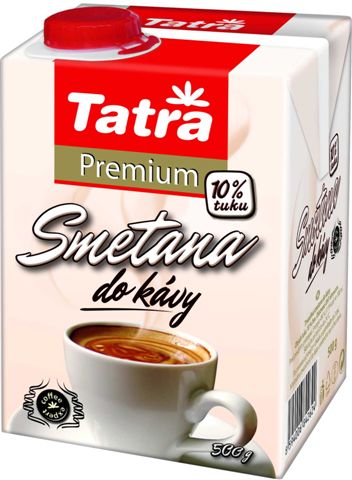 Smetana do kávy Tatra - premium 10%, s uzávěrem, 500g