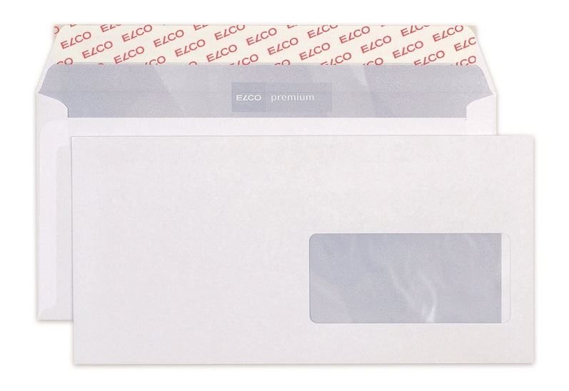 Obálky Elco - C6/5, samolepicí s krycí páskou, s okénkem vpravo, 200 ks